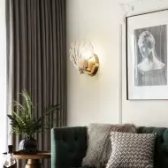 Nowoczesna Szklana Lampa Ścienna Shell S139