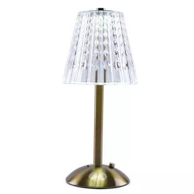 Vintage laskostettu messinki johdoton pöytävalaisin S147