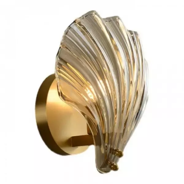 Nowoczesna Szklana Lampa Ścienna Shell S139