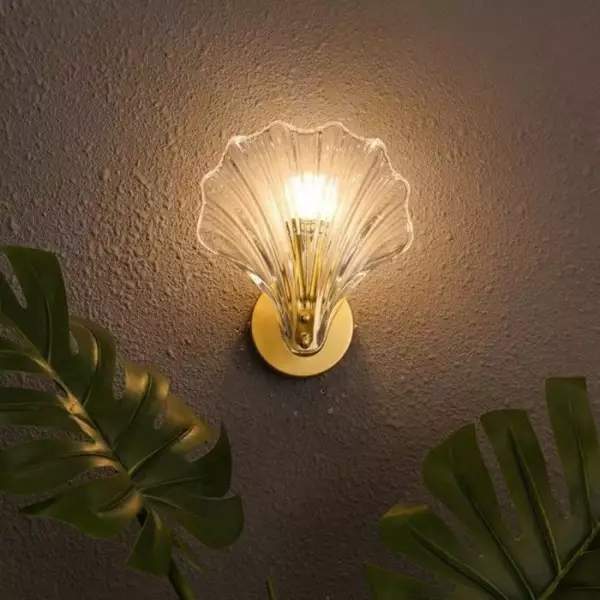 Nowoczesna Szklana Lampa Ścienna Shell S139