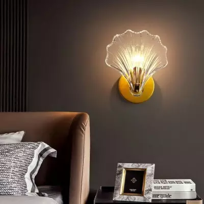Modern Vägglampa Med Snäckskal i Glasdesign S139