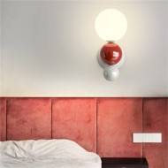 Aplique de pared de metal con forma de globo de colores S149