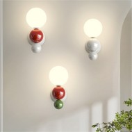 Aplique de pared de metal con forma de globo de colores S149