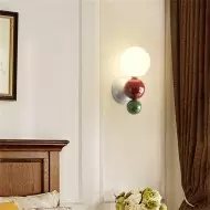 Aplique de pared de metal con forma de globo de colores S149