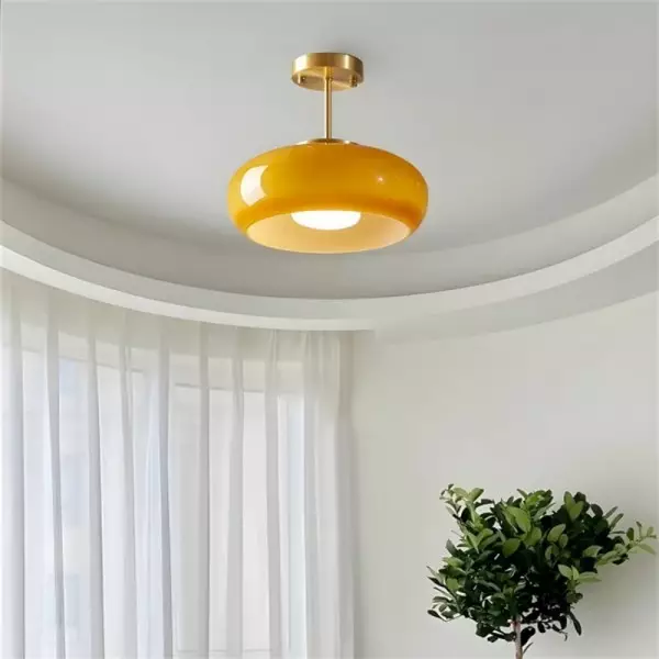 Art Deco Bauhaus Glasskive Loftslampe S152