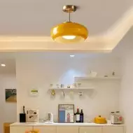 Art Deco Bauhaus Glasskive Loftslampe S152