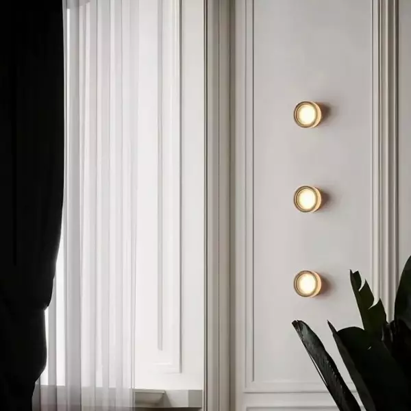 Modern Minimalistisk Rund Dimple Vägglampa S156