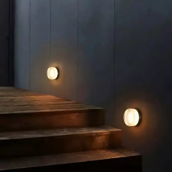 Modern Minimalistisk Rund Dimple Vägglampa S156