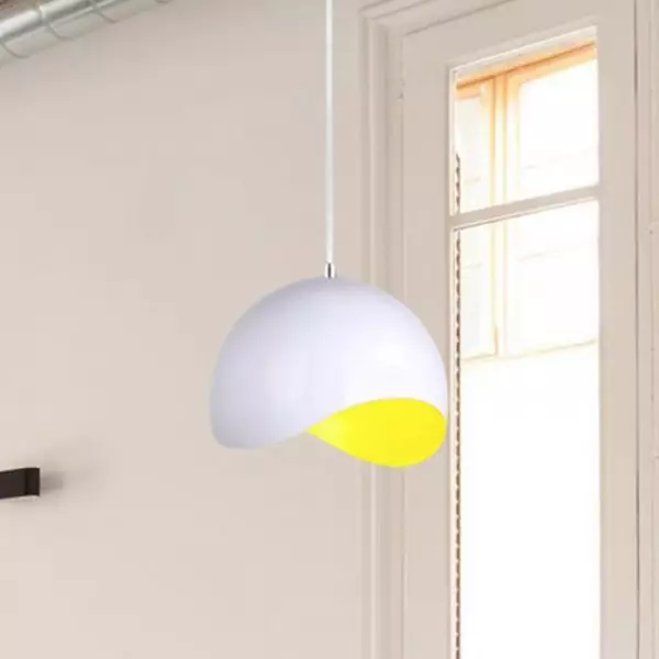 Kreatywna półskorupkowa metalowa lampa wisząca S158