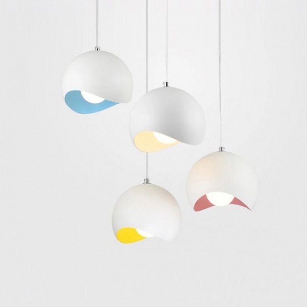 Kreatywna półskorupkowa metalowa lampa wisząca S158