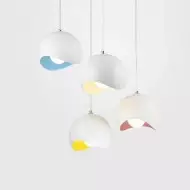 Kreatywna półskorupkowa metalowa lampa wisząca S158