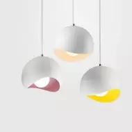 Kreatywna półskorupkowa metalowa lampa wisząca S158