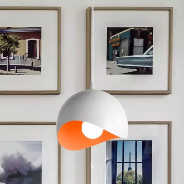 Kreatywna półskorupkowa metalowa lampa wisząca S158