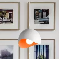 Kreatywna półskorupkowa metalowa lampa wisząca S158