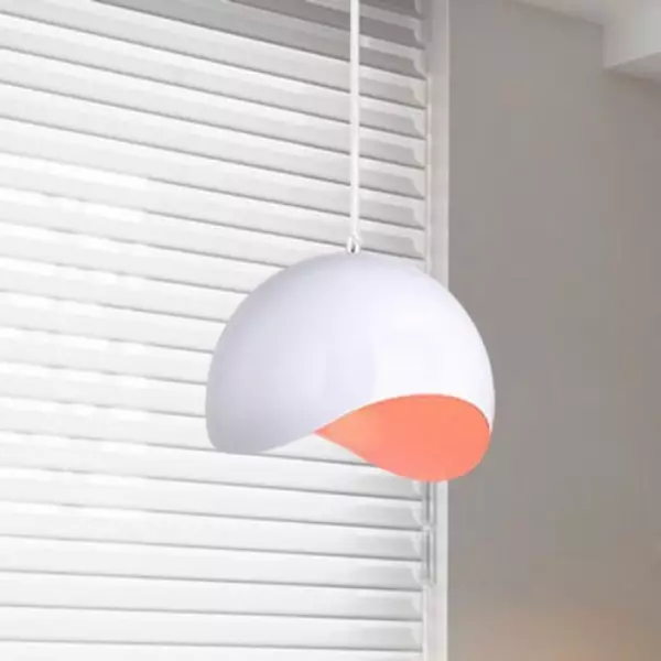 Kreatywna półskorupkowa metalowa lampa wisząca S158