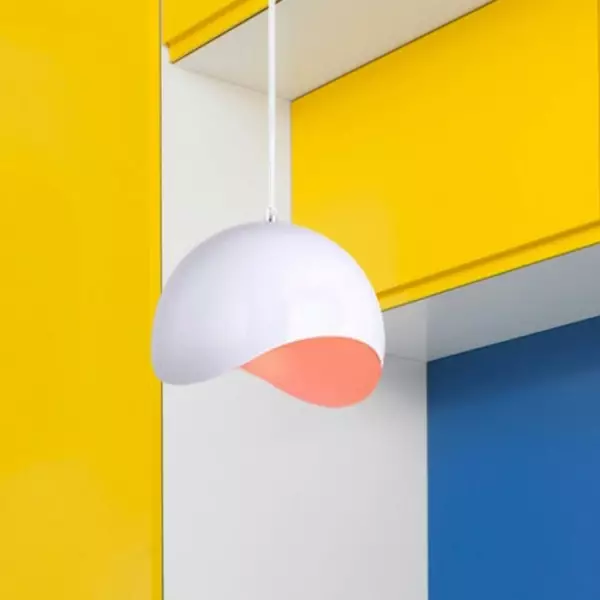 Kreatywna półskorupkowa metalowa lampa wisząca S158