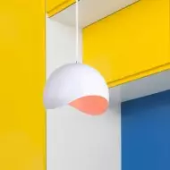 Kreatywna półskorupkowa metalowa lampa wisząca S158