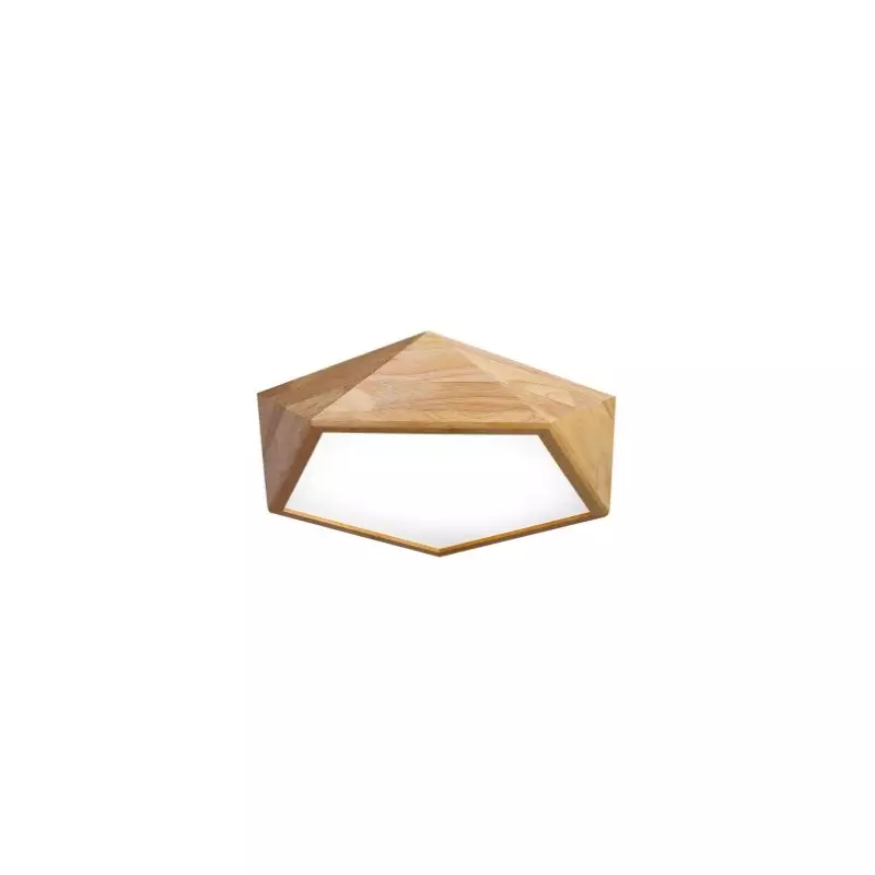 LEXA Geometric LED Ceiling Light in Wood