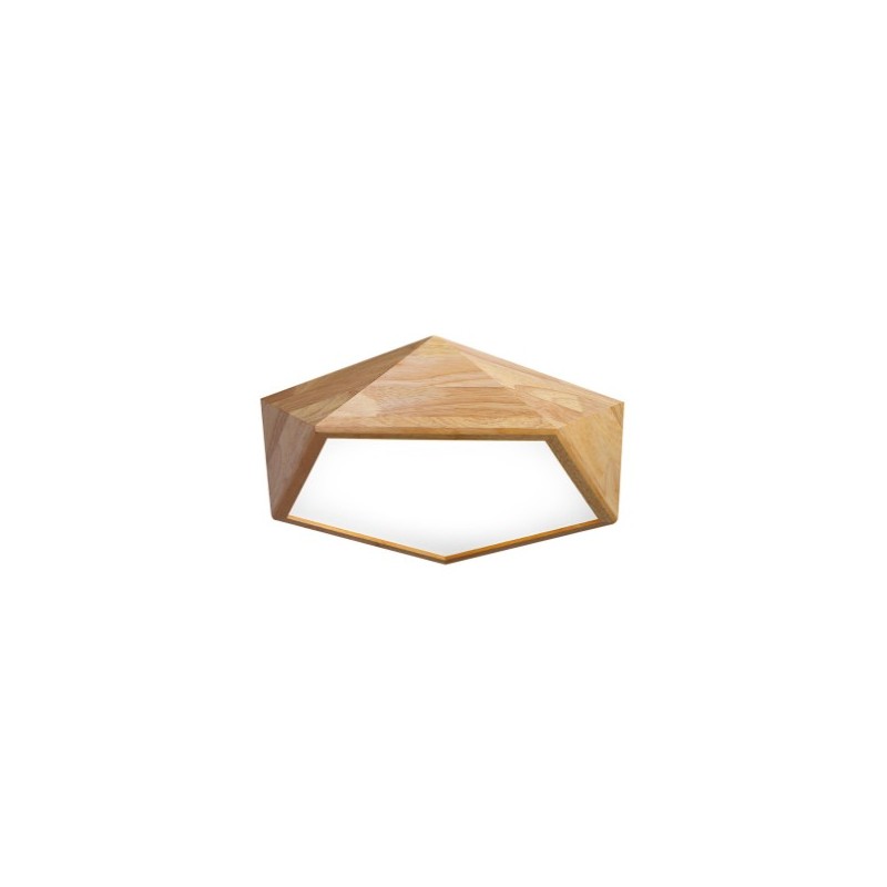 Plafonnier LED géométrique LEXA en bois