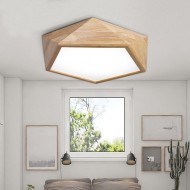 Plafonnier LED géométrique LEXA en bois