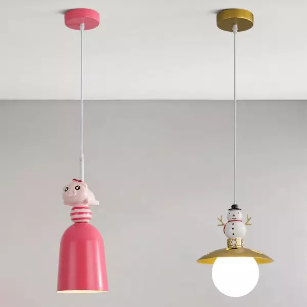 Färgglada leksaker statyett metall taklampa S160