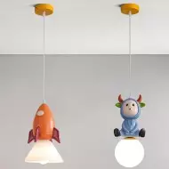 Färgglada leksaker statyett metall taklampa S160