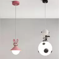 Färgglada leksaker statyett metall taklampa S160