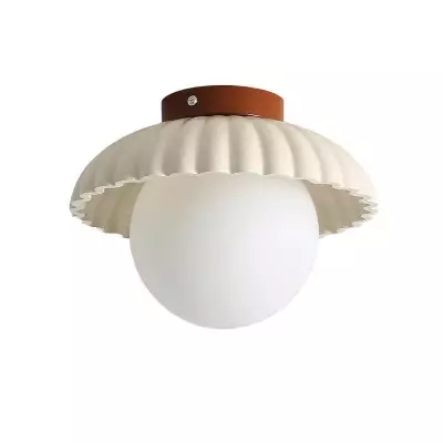 Kremowy pączek kwiatowy Szklana lampa sufitowa do korytarza S161