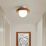 Krämfärgad blomknopp glas hall taklampa S161
