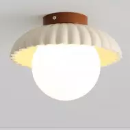 Krämfärgad blomknopp glas hall taklampa S161