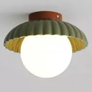 Krämfärgad blomknopp glas hall taklampa S161