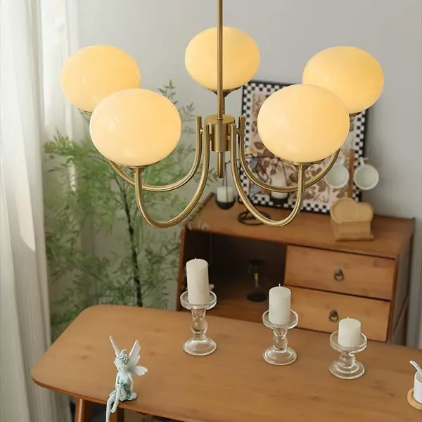 Nordic Bauhaus Szklany Żyrandol Marshmallow S168