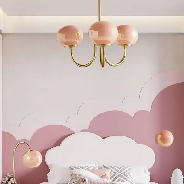 Nordic Bauhaus Szklany Żyrandol Marshmallow S168