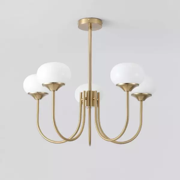 Nordic Bauhaus Szklany Żyrandol Marshmallow S168