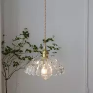 Nordic Vintage Petal Glas Pendellampa S174