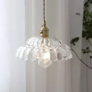 Nordic Vintage Petal Glas Pendellampa S174