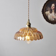Nordic Vintage Petal Glas Pendellampa S174