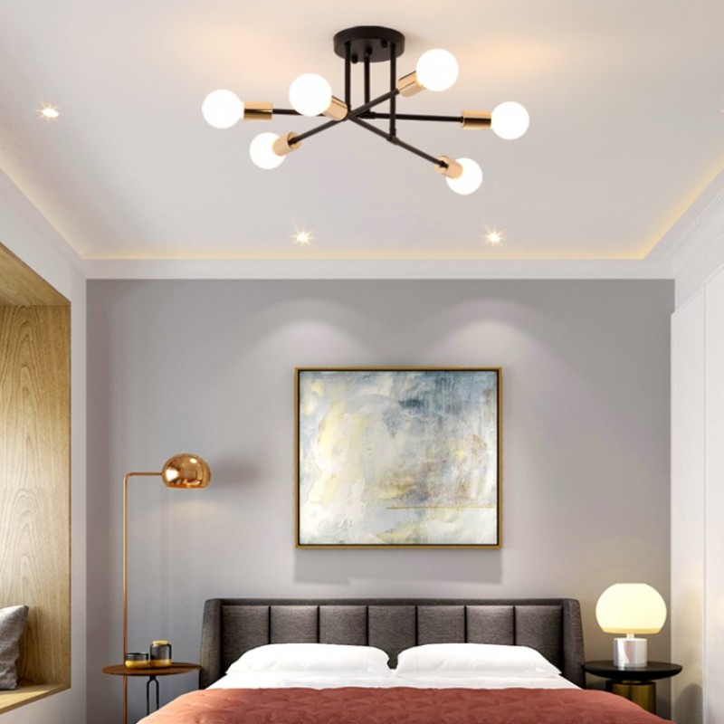 Smuxi 6/8 Testa LED Lampada da soffitto industriale in ferro