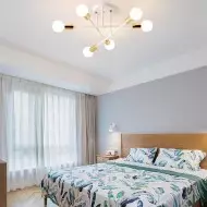 Lámpara de techo industrial de hierro con LED de 6/8 cabezales Smuxi