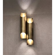 Lámpara de pared de tubo doble de latón M83