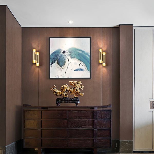 Lámpara de pared de tubo doble de latón M83