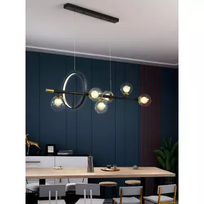 Lámpara de araña creativa de barra larga horizontal M68