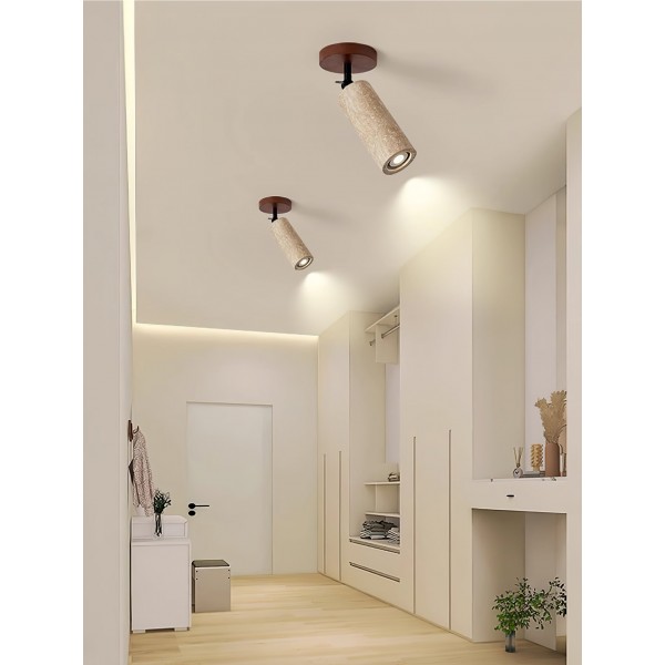 Wabi-Sabi travertin justerbar vegglampe M04