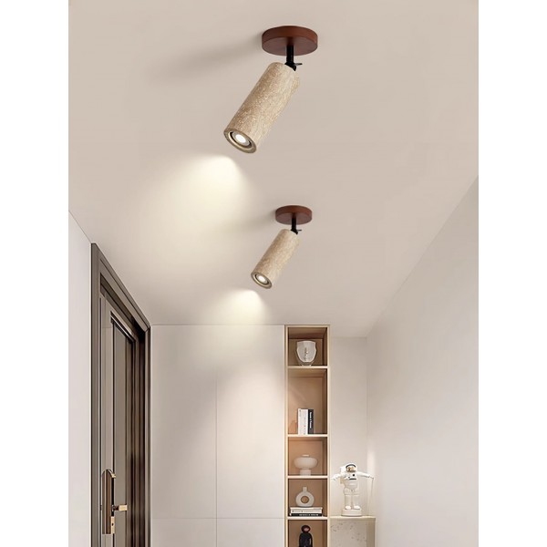 Wabi-Sabi travertin justerbar vegglampe M04