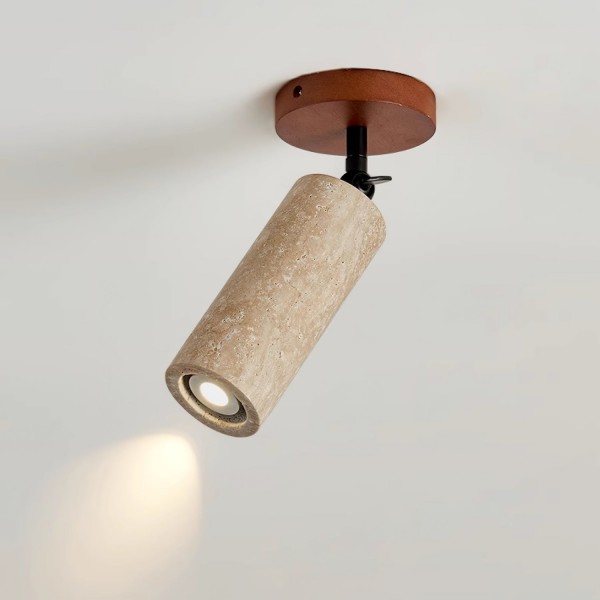 Wabi-Sabi travertin justerbar vegglampe M04