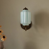 Lampa ścienna w kształcie świecznika ze szkła vintage M03