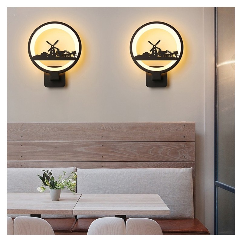 Artistisk målning LED -vägglampa