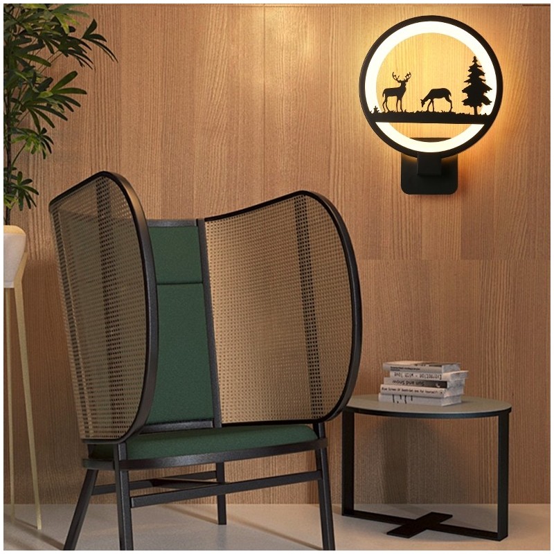 Artistisk målning LED -vägglampa