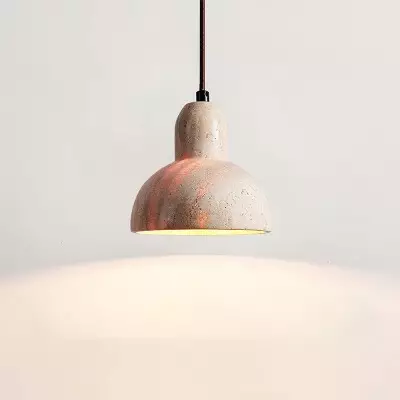 Kreatywna lampa wisząca z trawertynu w stylu Wabi-Sabi M18