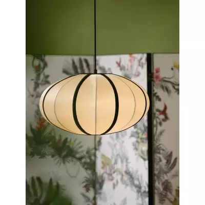 Lámpara colgante de seda vintage tipo farol M575